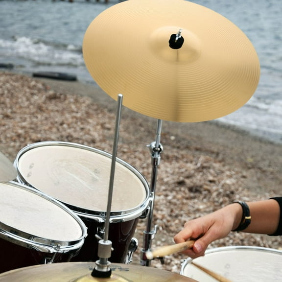GOOHOCHY Alloy Jazz Drum Cymbal For Practice Drum Sets Hardware Clear And Bright Tone Multiple Uses Including Crash Ride And Splash For Percussion Drum Accessories 14-Inch