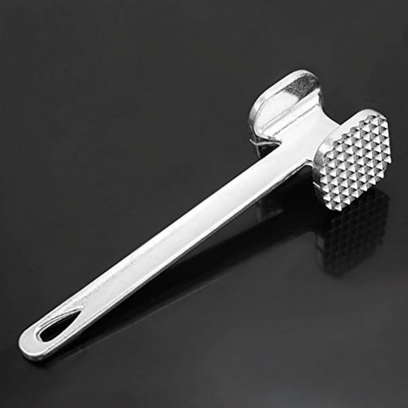 Mobutofu Dual-Sided Meat Hammer Pork Chop Hammer Aluminum 1Pcs Silver