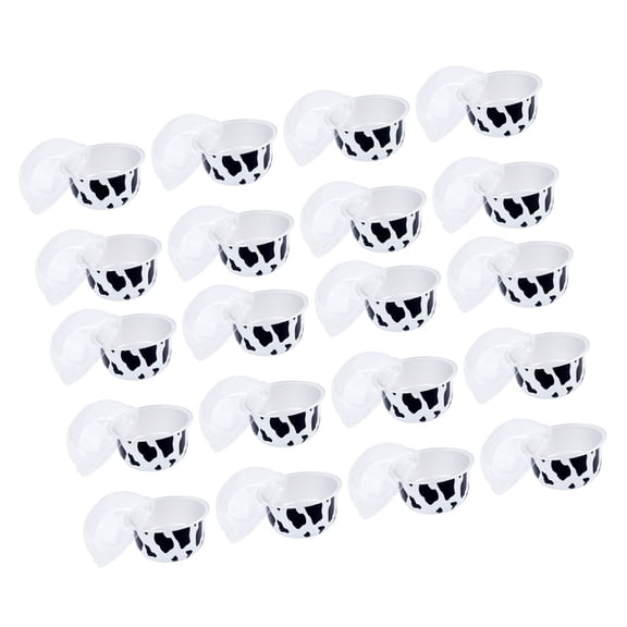 GOOHOCHY Aluminum Foil Dessert Cup with Lid for Pudding Mousse Cake Ideal for Parties and Catering 150ml