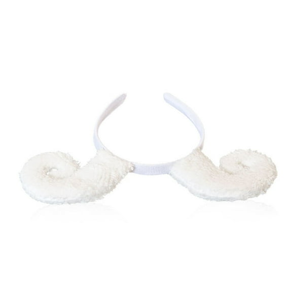 GOOHOCHY Animal Headband Girls Cartoon Hairbands 2Pcs White Plush Lamb Ear Design