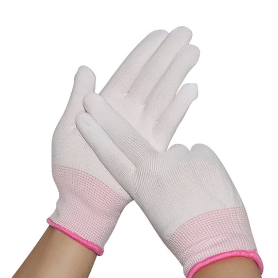 GOOHOCHY Anti Static Gloves for PC Building Nylon Material Nonslip Design Protective Wrist Extra Length 12 Pairs