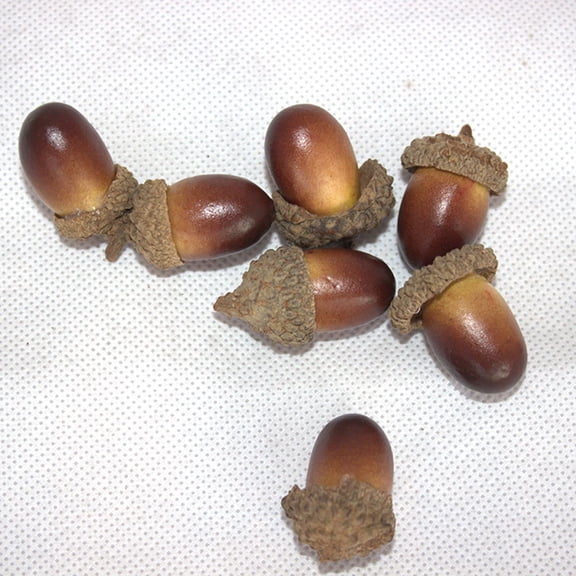 Mobutofu 100Pcs Artificial Acorn Decor Assorted Color Realistic Look for Holiday Party Wedding