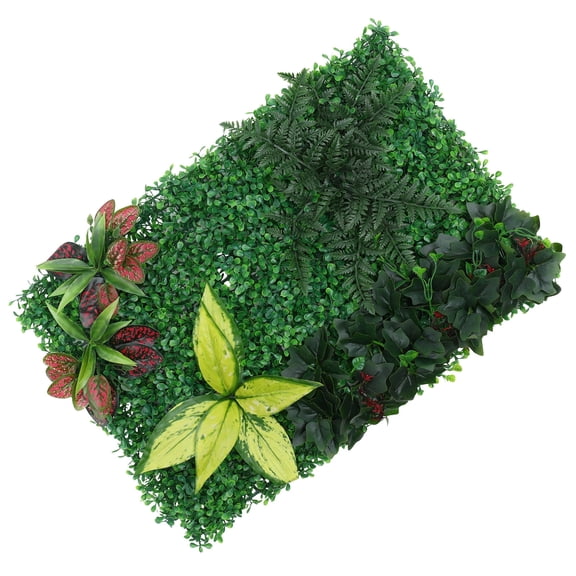 GOOHOCHY Artificial Grass Panel for Outdoor Backyard, Maintenance- Plastic Turf Mat, Lawn Decor 39.4 x 15.7 Inches
