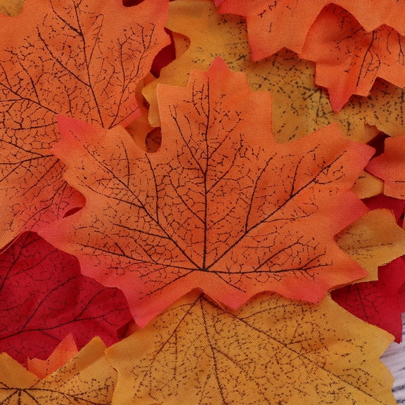 Mobutofu Artificial Autumn Maple Leaf Cloth 300Pcs for House and Bar Decorative Use
