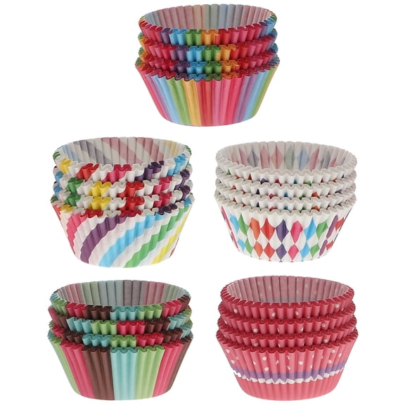 BRIGHTFUFU Cake Wrapping Cups Red Heart 500Pcs 3.14X3.14X1.26In