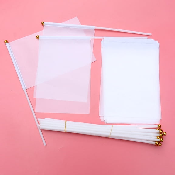 GOOHOCHY Assorted Color Hand Waving Banner Made of Durable Polyester and Plastic Sticks Lightweight Portable for Decoration 70pcs