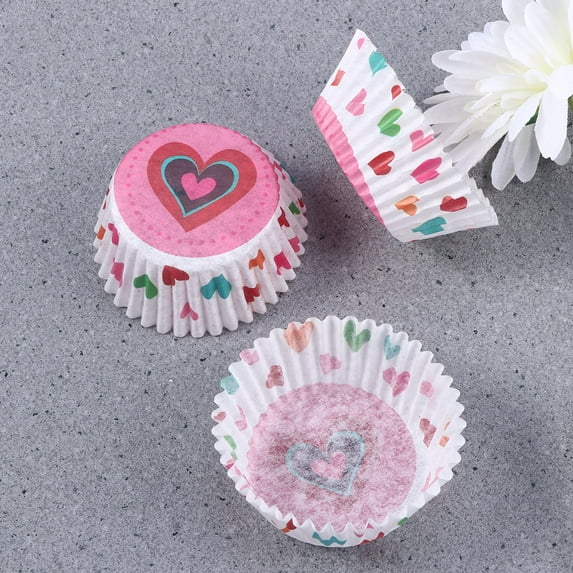 GOOHOCHY Assorted Color Paper Cupcake Wrappers for Baking Use Sturdy and Flexible NonStick 100 Pcs