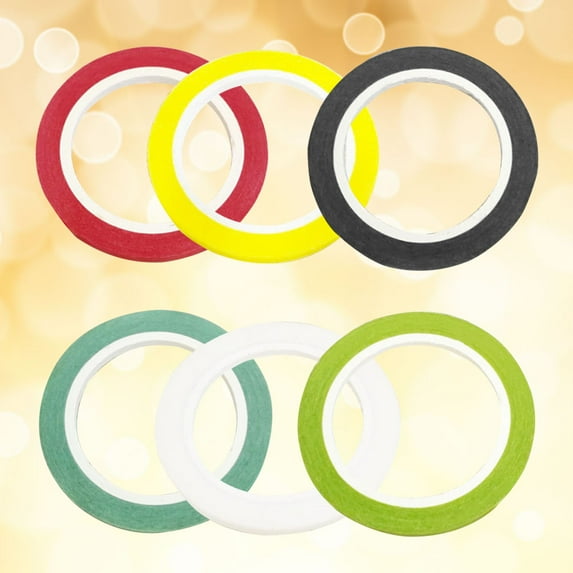 GOOHOCHY Decorative Craft Washi Tapes Assorted Color 6 Rolls per Set 394 x 0.12 x 0.04 In