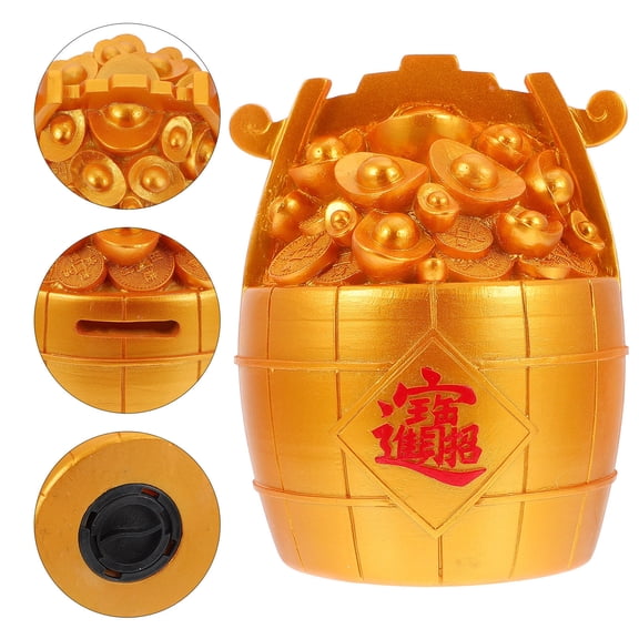 Mobutofu Resin Bank with Saving Money Feature for Home 1Set
