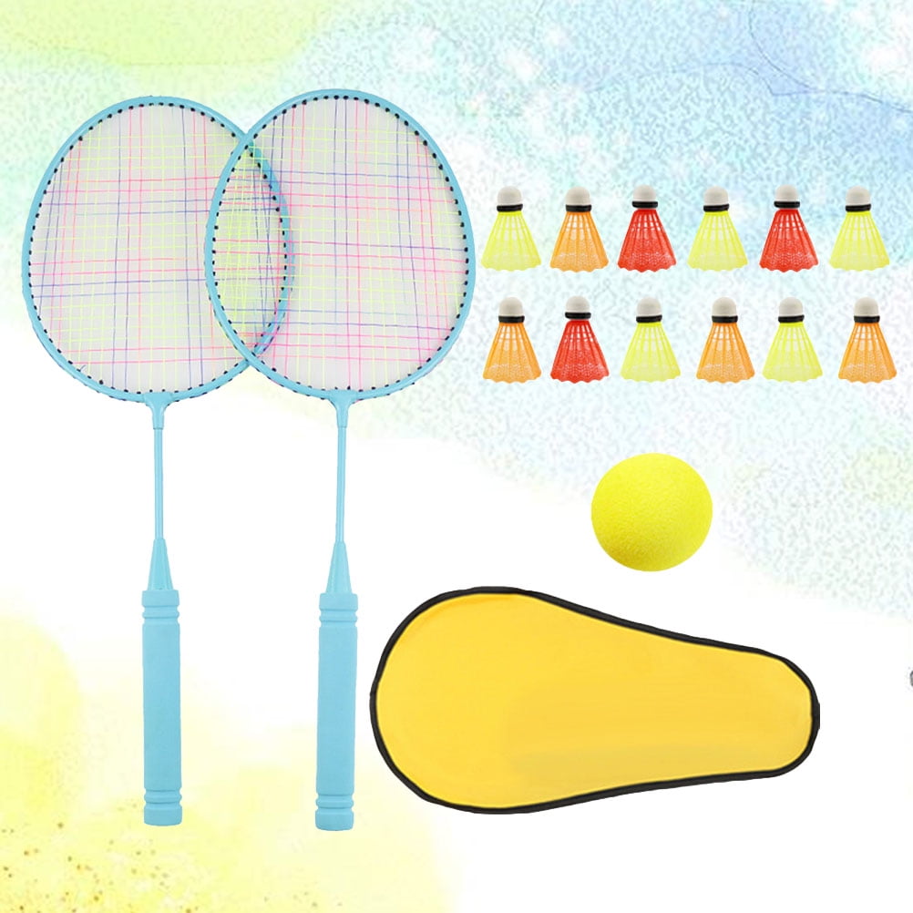 GOOHOCHY Badminton Racket Set for Kids with Durable NBR Material Parent-Child Interactive Training Tool