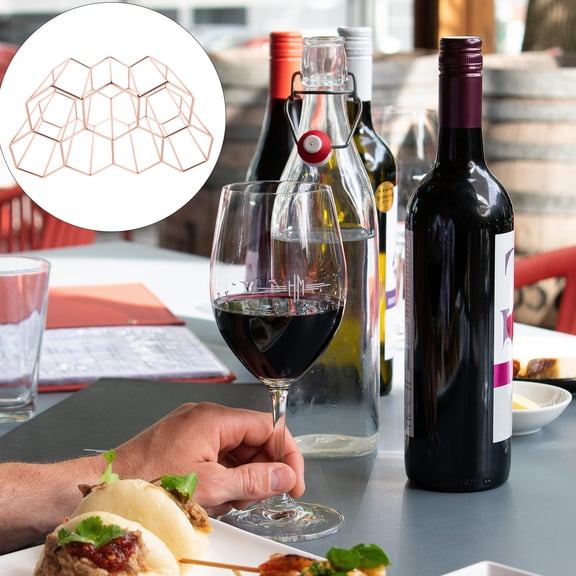 GOOHOCHY  Bar Bottle Display Rack Honeycomb Wine Integrated Assembly Holder