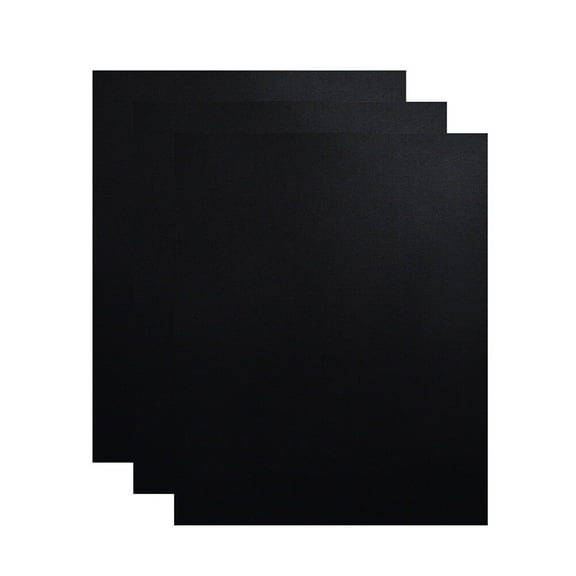 GOOHOCHY 3Pcs Bbq Grill Sheet Black Nonstick Oven Liner Perfect for Grilling Vegetables and Fish