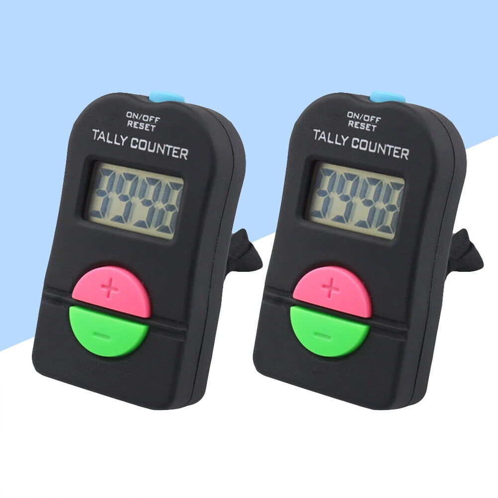 FUTUREORYY Digital Counter Totalizer Abs Black Students 2Pcs 2.6X1.4X0 ...