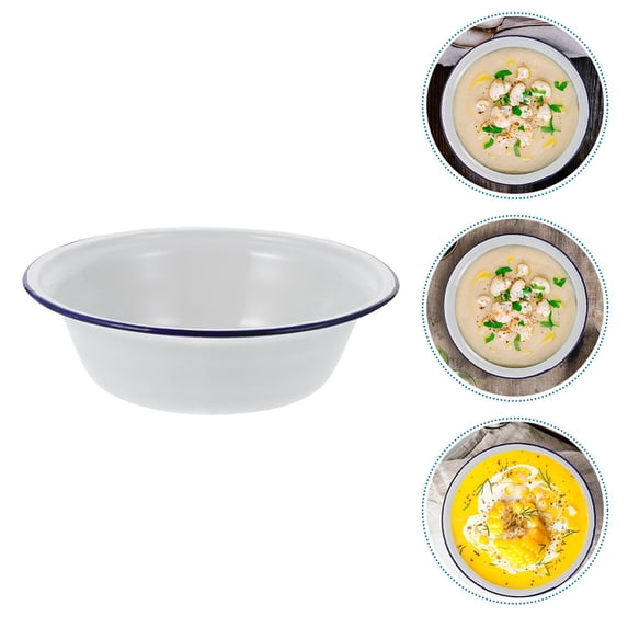 GOOHOCHY Basin Vintage Enamel 1Pcs for Stirring 20.0x20.0x6.0in