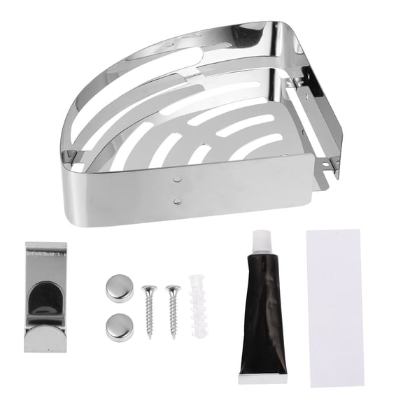 HONMEET Modern Minimalist Stainless Steel Triangle Shelf for Bathroom Storage, 1 Piece, Wall-Mounted Organizer