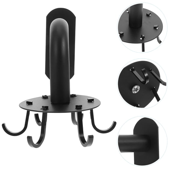GOOHOCHY Black Bathroom Swivel Hook Hanger, Simple and Shower Hooks for Towels and Accessories