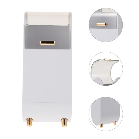 GOOHOCHY Beauty Brush Storage Box Organizer Key Makeup Holders Brushes for Eyeshadow White