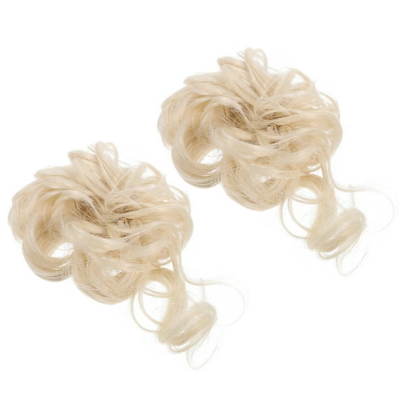 GOOHOCHY Elastic Beard Design Hair Bun Beige 1 Pair 8.3X5.5X2.0In