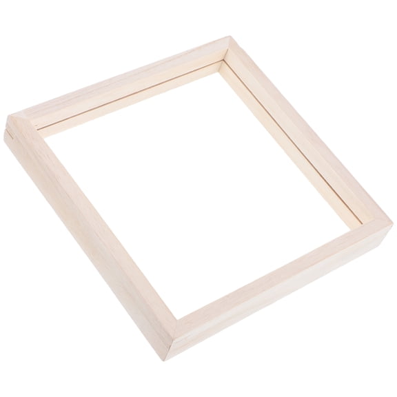 GOOHOCHY Beige Wood Picture Frame for DIY Art Projects Durable Acrylic and Wood Easy Assembly Versatile Size
