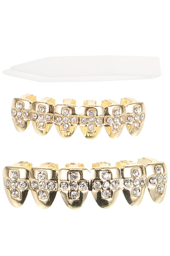 Big Gold Tooth Grill-z Teeth Gems Costume Jewelry Child