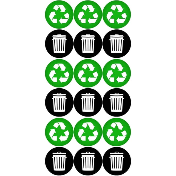 GOOHOCHY  Bin Stickers Classification Cardboard Box Garbage Sorting