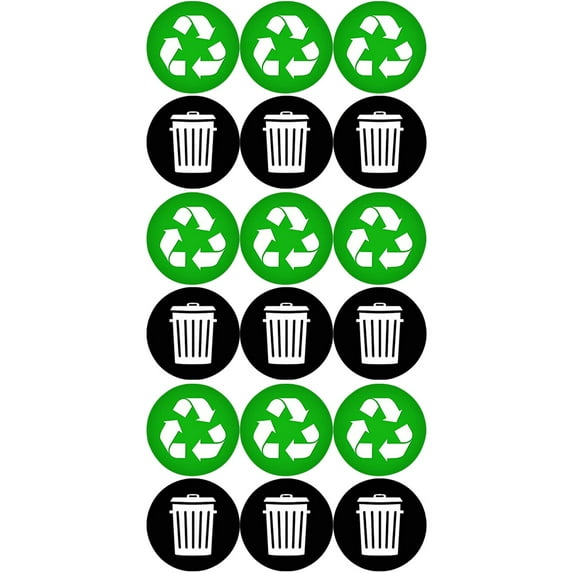 GOOHOCHY Bin Stickers Classification Cardboard Box Garbage Sorting