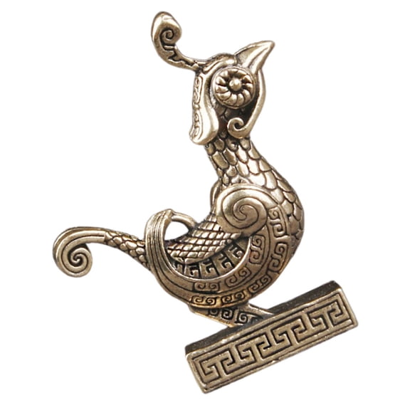 GOOHOCHY Bird Sculpture Brass Bird Statue Brass Animal Statue Brass Animal Ornament Sun Birds Statue