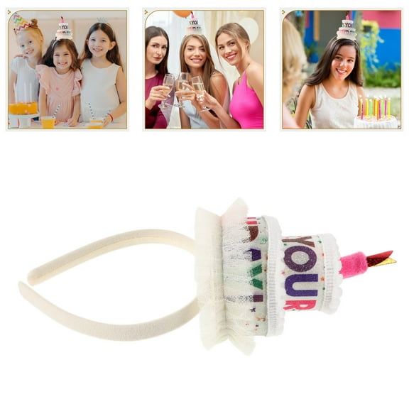 FUEENIRVA Celebration Birthday Hat White 1Set 9.4X4.3X3.5In