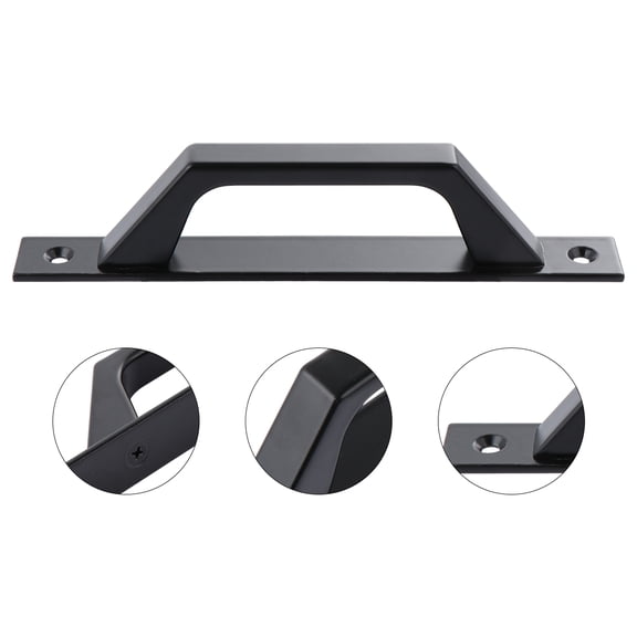 Mobutofu Barn Door Pull Handle Aluminium Alloy Black 1Pack For Homeowners