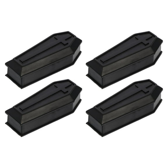 ADDHAT Coffin Shaped Decor PVC 4Pcs 2.1X1.1In