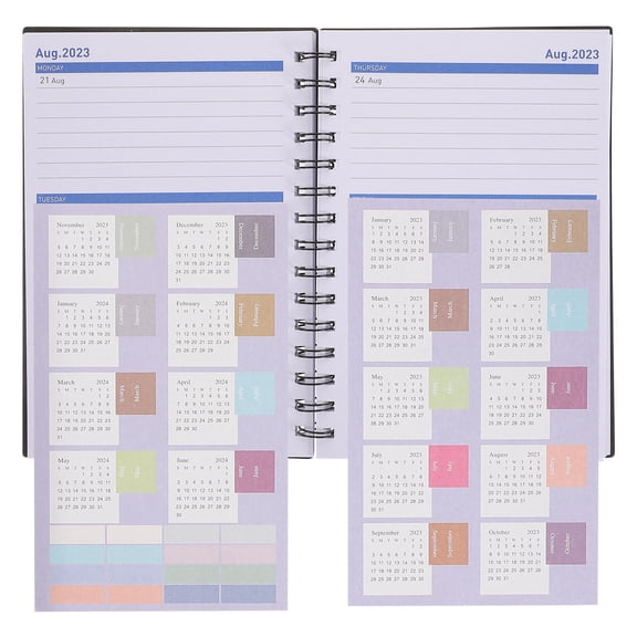 GOOHOCHY Black Paper Schedule Book for Writing with Generous Design and Practical Functions 8.5 x 11 inches