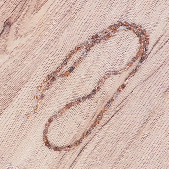 GOOHOCHY Black Shell and Silicone Eyeglass Chain Fashionable and Strong Eyewear Retainer Strap for Glasses 1 Pack