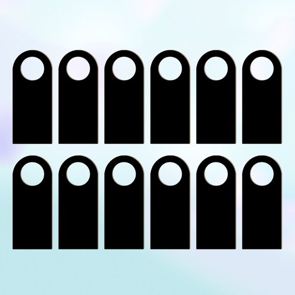 GOOHOCHY Black Timber Door Hanging Ornament for Decoration Creates Happy Atmosphere Ideal for Home Office School Parties 12pcs