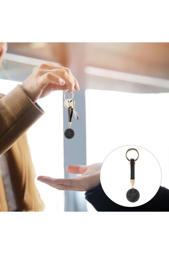 Crystal Keychain with Rhinestones, Decorative Zinc Alloy Key for Stylish Accessories