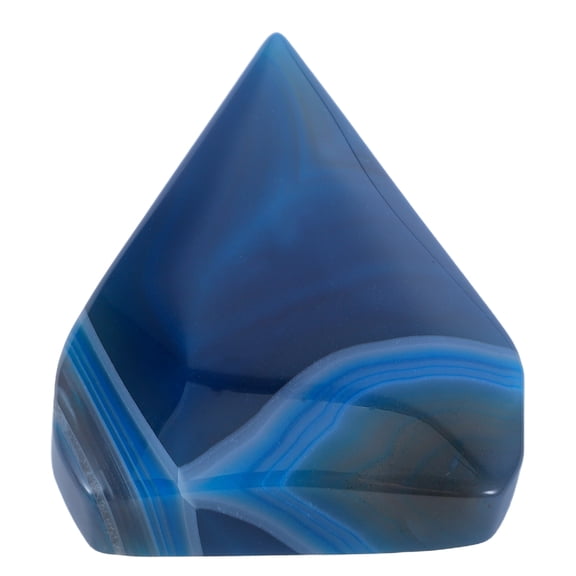 GOOHOCHY Blue Agate Crystal Flame Ornament Natural Agate Crystal Table Decor  Crystal Art For Home Decorations