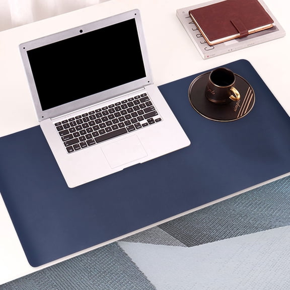 GOOHOCHY Blue PU Gaming Mouse Pad Soft and with Double Sided Design for Home Office Use 7.8 x 9.4 inches