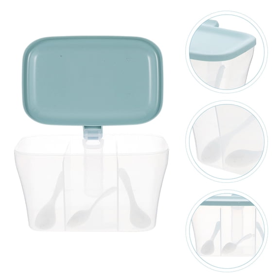 Mobutofu Airtight Kitchen Condiment Jar Plastic Spice Dispenser Transparent 1Pack