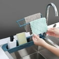 thumbnail image 1 of GOOHOCHY Blue Telescopic Sink Rack for Draining Made of Plastic with Simple Fashion Design, 1 of 7