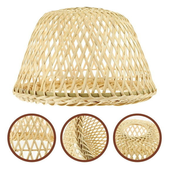 GOOHOCHY Boho Style Bamboo Lamp Shade for Home Decor Adds Charm to Any Space Beige 7 Inch