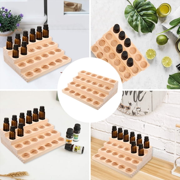 GOOHOCHY Bottle Aromatherapy Glass Display Stand Essential Oil Holder