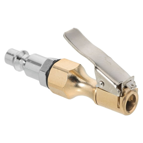 GOOHOCHY Brass Tire Chuck For Car Tire Inflation Quick Connect Air Hose Fittings Auto Tire Inflator Chuck Air Pump Nozzle Chuck Hose Pipe Fitting