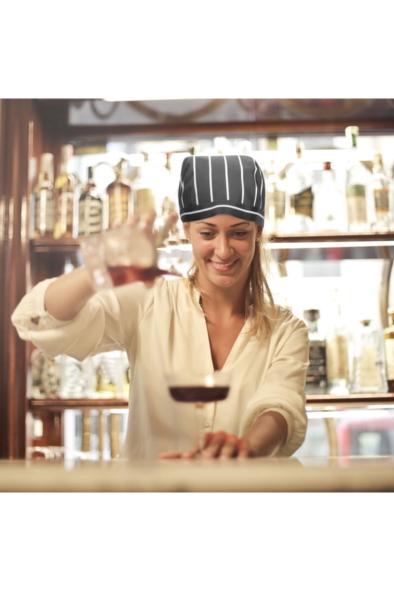 Breathable Chef Hat for Wearing in Kitchen Restaurants Made of Cotton Assorted Color Size 2Pcs