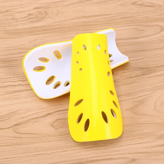 Mobutofu 1Pair Lightweight Yellow Football Calf Guard with Breathable Pads for Leg Comfort