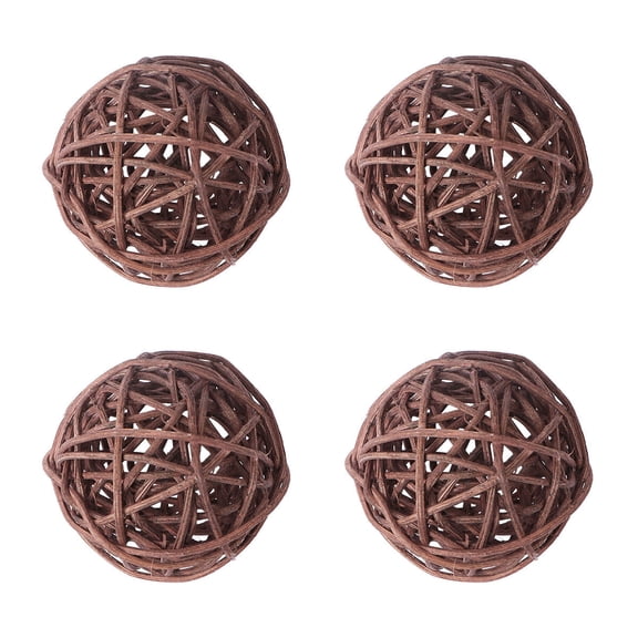 GOOHOCHY Brown Plastic Hanging Ball Decorations for Home Office and Holiday Craft DIY 5cm