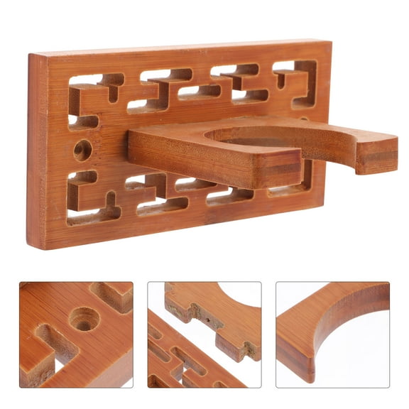 GOOHOCHY Brown Plastic Ukulele Wall Hook for Home Display Instrument Hanger Holds Cucurbit Flute Erhu Size 1 Set