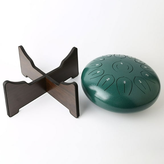 FUTUREORYY Steel Tongue Drum Holder Rosewood Pattern 1Set 7.3x7.3in