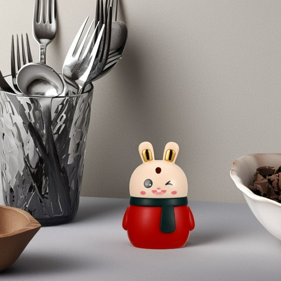 GOOHOCHY Bunny Toothpick Holder Dispenser Automatic Cute Novelty Toothpicks Container Funny Animal Toothpicks Jar For Girls Women Kitchen Home Plastic
