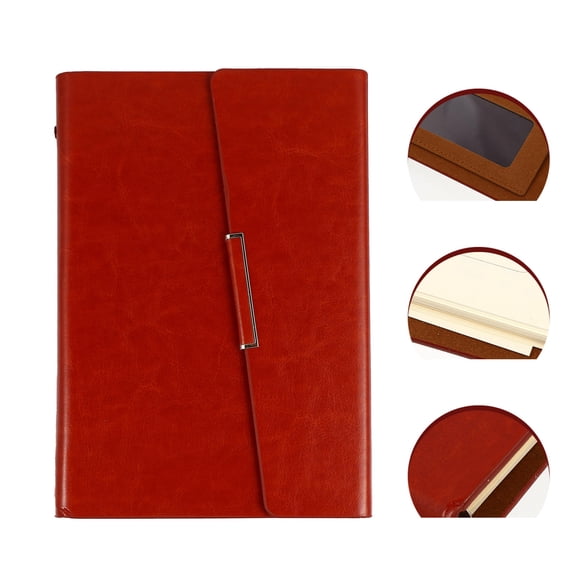 GOOHOCHY  Business Notebook Meeting Planner Diary Notebooks for Work Student Office Brown