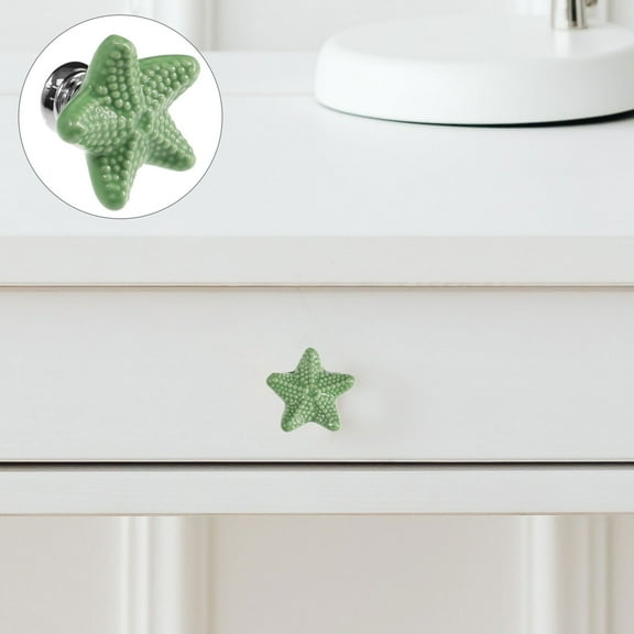 GOOHOCHY Cabinet Knobs Drawer Handles Round Handle 3.50X3.50X2.50CM Green