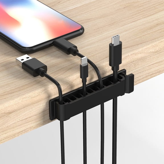HONMEET GooHochy 4-Pack Self-Adhesive Cord Organizer Clips with Rectangular Design for Home and Office Cable Management